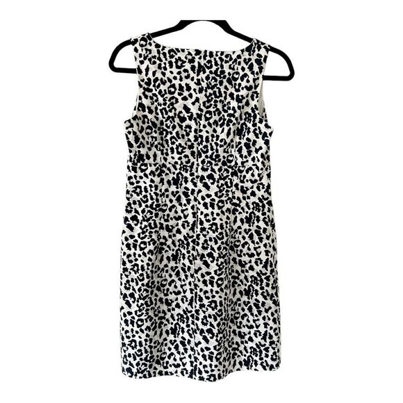 Michael Kors Sleeveless Textured Cross Front Animal Print Sheath Dress Size 4 - Picture 2 of 9